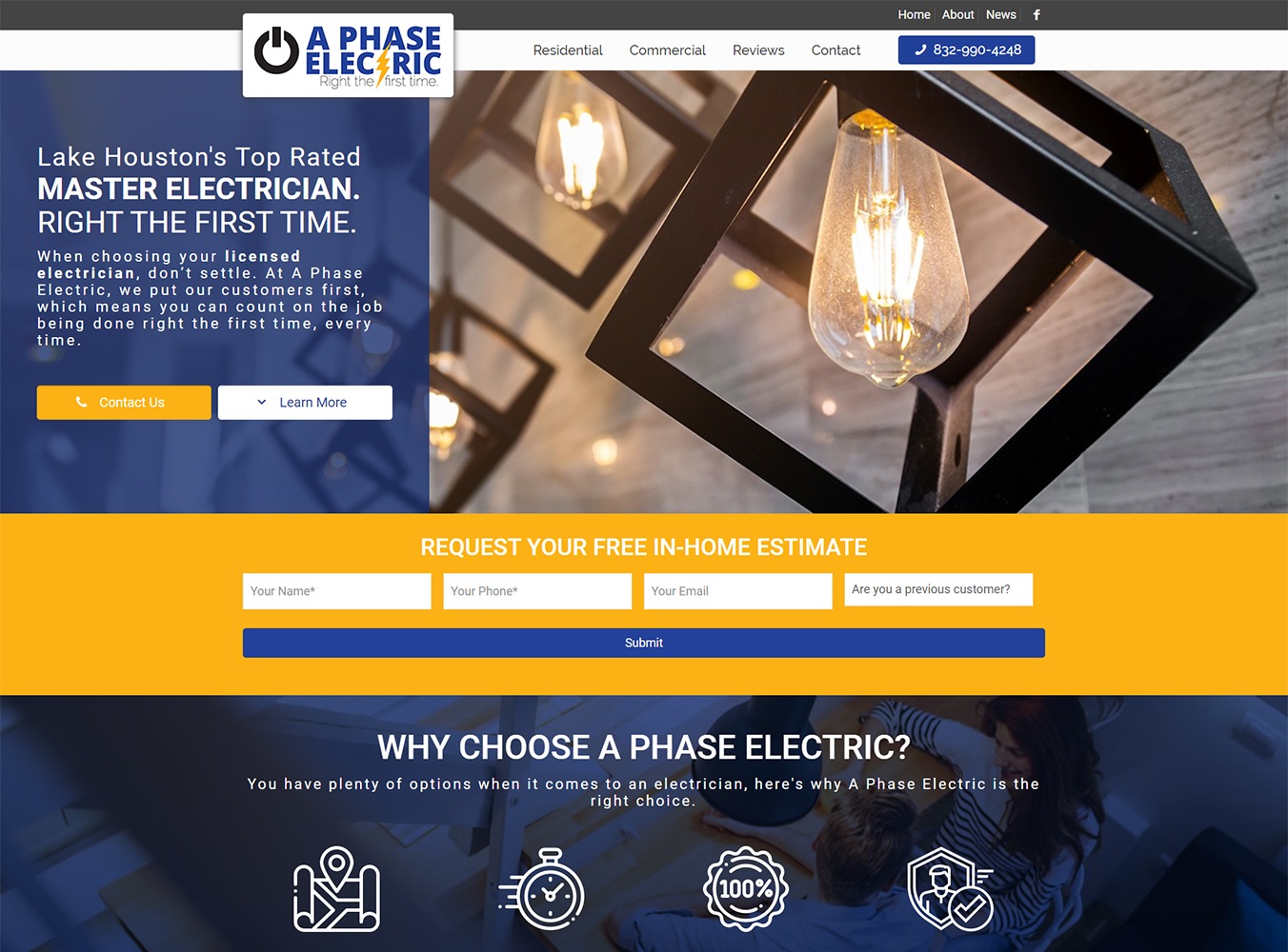 A Phase Electric Website Development by Visibly Connected
